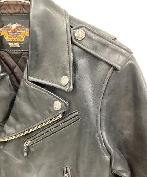 HARLEY-DAVIDSON（ハーレーダビッドソン）HARLEY-DAVIDSON (ハーレーダビッドソン) ダブルライダースジャケット ブラック サイズ:Ⅿの古着・服飾アイテム