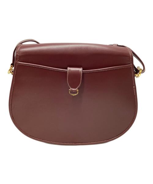 Cartier（カルティエ）Cartier (カルティエ) カルティエ/マストライン/ショルダーバッグ ボルドー×ゴールドの古着・服飾アイテム