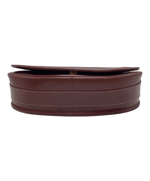 Cartier（カルティエ）Cartier (カルティエ) カルティエ/マストライン/ショルダーバッグ ボルドー×ゴールドの古着・服飾アイテム