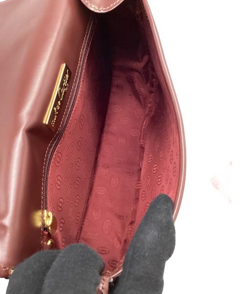 Cartier（カルティエ）Cartier (カルティエ) カルティエ/マストライン/ショルダーバッグ ボルドー×ゴールドの古着・服飾アイテム