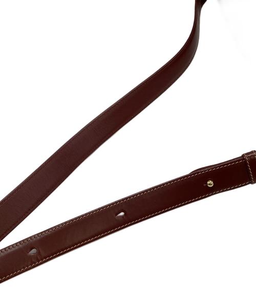 Cartier（カルティエ）Cartier (カルティエ) カルティエ/マストライン/ショルダーバッグ ボルドー×ゴールドの古着・服飾アイテム