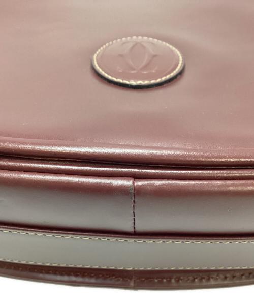 Cartier（カルティエ）Cartier (カルティエ) カルティエ/マストライン/ショルダーバッグ ボルドー×ゴールドの古着・服飾アイテム