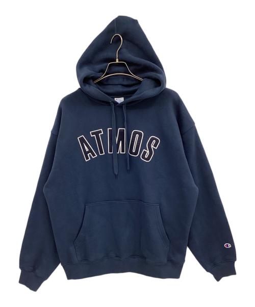 ATMOS（アトモス）ATMOS (アトモス) Champion (チャンピオン) プルオーバーパーカー ネイビー サイズ:XL 未使用品の古着・服飾アイテム