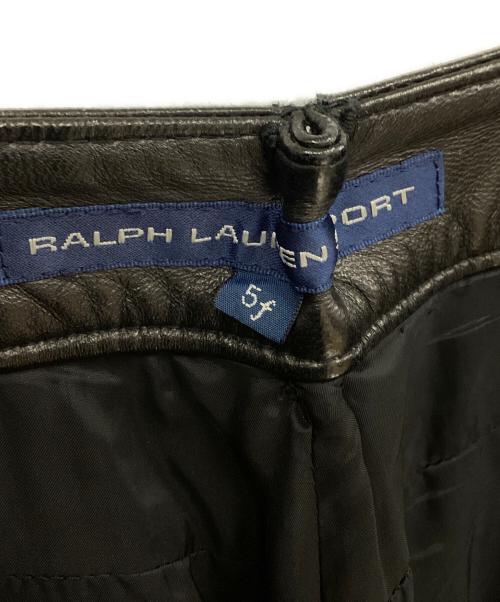 RALPH LAUREN SPORT（ラルフローレン スポーツ）RALPH LAUREN SPORT (ラルフローレン スポーツ) レザーパンツ ブラック サイズ:5ｆの古着・服飾アイテム