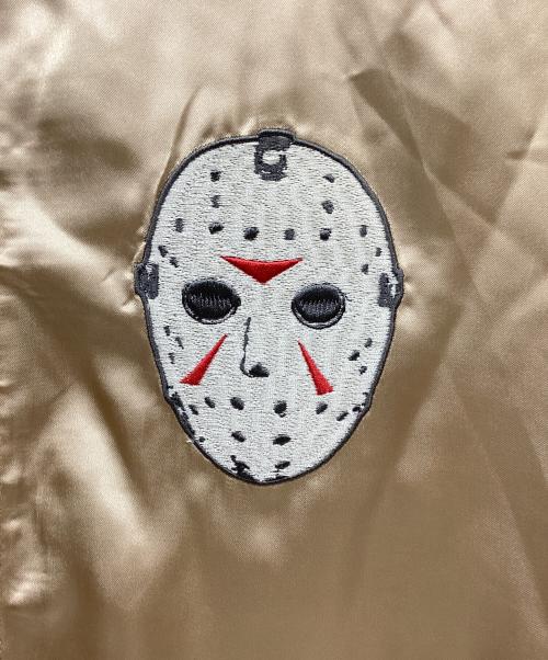 FRIDAY13（FRIDAY13）FRIDAY13 (FRIDAY13) スカジャン グリーン×アイボリー サイズ:Lの古着・服飾アイテム