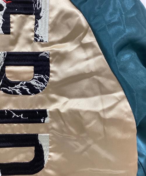 FRIDAY13（FRIDAY13）FRIDAY13 (FRIDAY13) スカジャン グリーン×アイボリー サイズ:Lの古着・服飾アイテム