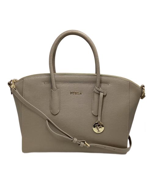 FURLA（フルラ）FURLA (フルラ) フルラ/テッサ/892395/ハンドバッグ ブラウン×ゴールドの古着・服飾アイテム