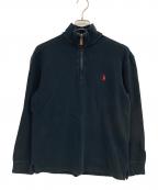 POLO RALPH LAURENポロ・ラルフローレン）の古着「ハーフジップスウェット」｜ブラック