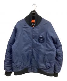 stussy×FRAGMENT DESIGN（ステューシー×フラグメントデザイン）の古着「MA-1ジャケット」｜ネイビー