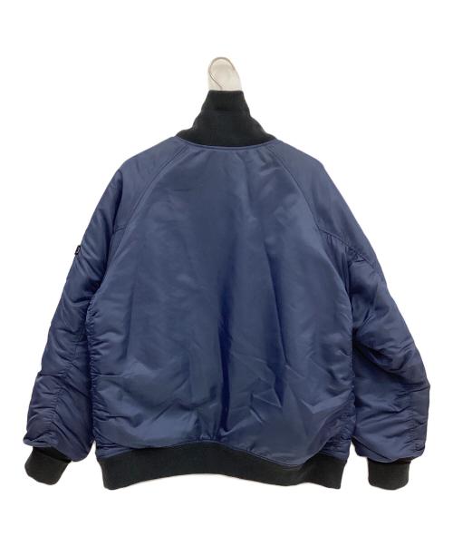 stussy（ステューシー）stussy (ステューシー) FRAGMENT DESIGN (フラグメントデザイン) MA-1ジャケット ネイビー サイズ:XLの古着・服飾アイテム