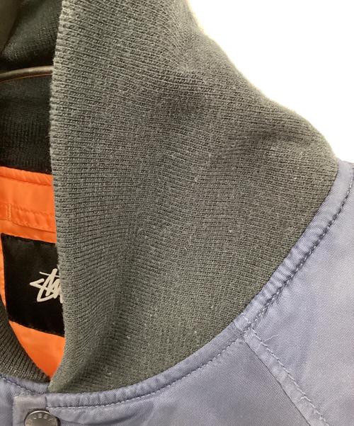 stussy（ステューシー）stussy (ステューシー) FRAGMENT DESIGN (フラグメントデザイン) MA-1ジャケット ネイビー サイズ:XLの古着・服飾アイテム