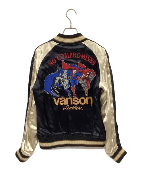VANSON（バンソン）VANSON (バンソン) JUSTICE LEAGUE スカジャン グリーン×ブラック サイズ:XSの古着・服飾アイテム