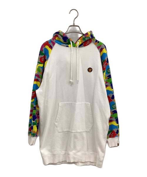 A BATHING APE（アベイシングエイプ）A BATHING APE (アベイシングエイプ) プルオーバーパーカー ホワイト サイズ:Ｓの古着・服飾アイテム