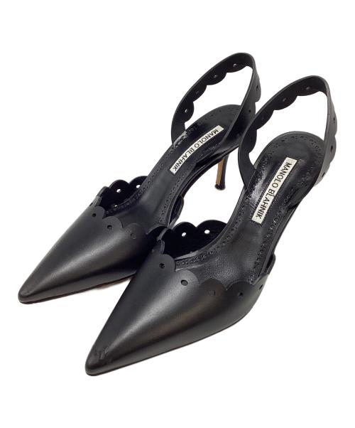 Manolo Blahnik（マノロ ブラニク）Manolo Blahnik (マノロ ブラニク) NIKOSLI ブラック サイズ:34の古着・服飾アイテム