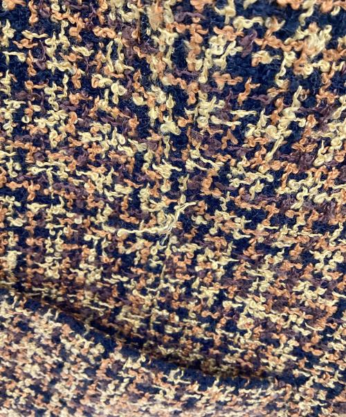 VERSACE（ヴェルサーチ）VERSACE (ヴェルサーチ) メデューサボタンツイードジャケット ブラウン×ブラック サイズ:30/40の古着・服飾アイテム