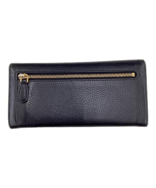 PRADA（プラダ）PRADA (プラダ) プラダ/1MH132/長財布 ブラック×ゴールドの古着・服飾アイテム