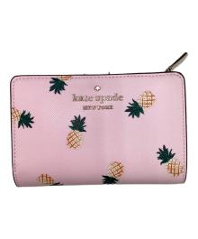 Kate Spade（ケイトスペード）の古着「ケイトスペード/K7218/2つ折り財布」｜ピンク×グリーン