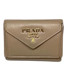 PRADA（プラダ）の古着「プラダ/1MH021/コンパクトウォレット」｜ピンク×ゴールド