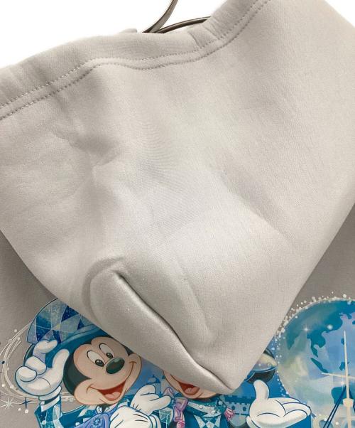 Disney RESORT（ディズニーリゾート）Disney RESORT (ディズニーリゾート) ジップアップパーカー ライトグレー×グルー サイズ:Lの古着・服飾アイテム