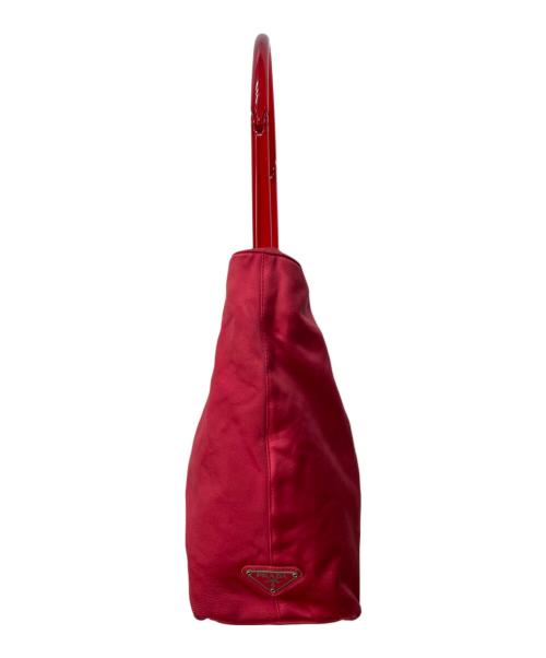 PRADA（プラダ）PRADA (プラダ) ナイロンハンドバッグ レッドの古着・服飾アイテム