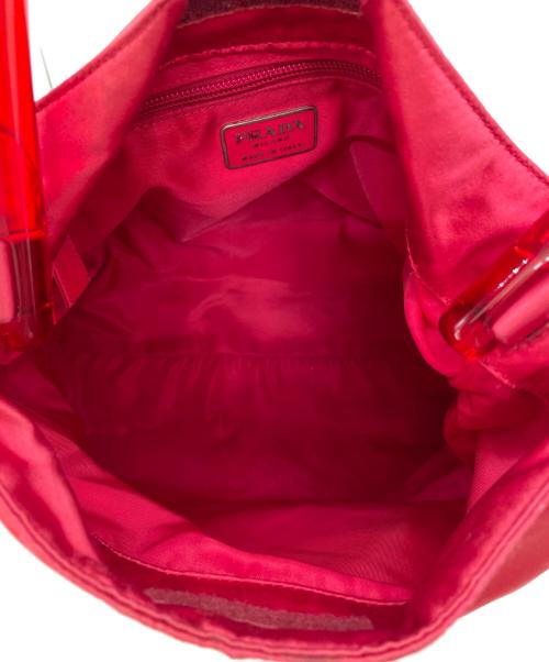 PRADA（プラダ）PRADA (プラダ) ナイロンハンドバッグ レッドの古着・服飾アイテム