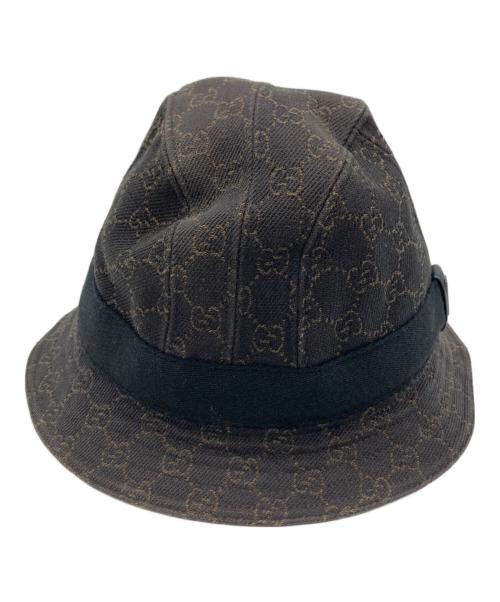 GUCCI（グッチ）GUCCI (グッチ) GGバケットハット ブラウン サイズ:Lの古着・服飾アイテム