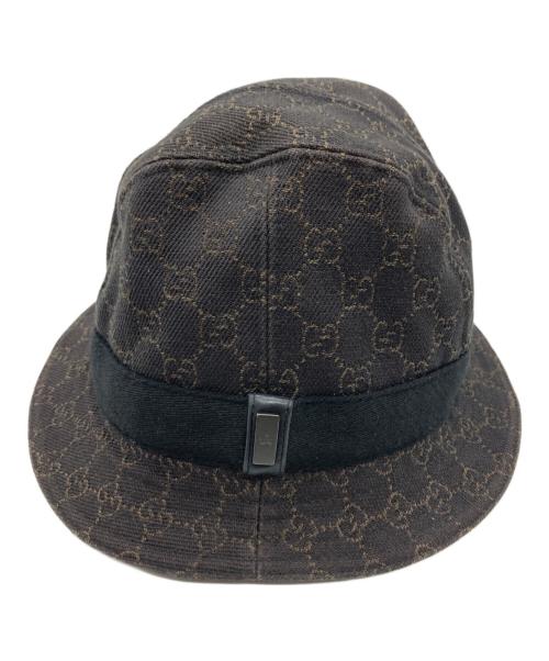 GUCCI（グッチ）GUCCI (グッチ) GGバケットハット ブラウン サイズ:Lの古着・服飾アイテム