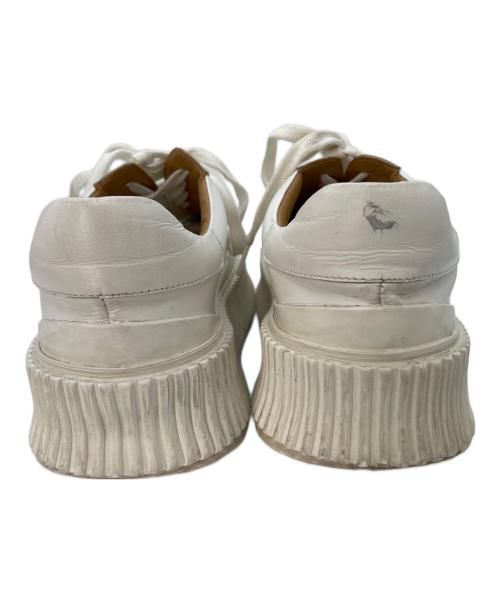 JIL SANDER（ジルサンダー）JIL SANDER (ジルサンダー) プラットフォームレザースニーカー ホワイト サイズ:37の古着・服飾アイテム