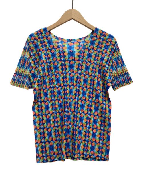 PLEATS PLEASE（プリーツプリーズ）PLEATS PLEASE (プリーツプリーズ) 半袖カットソー マルチカラー サイズ:3の古着・服飾アイテム