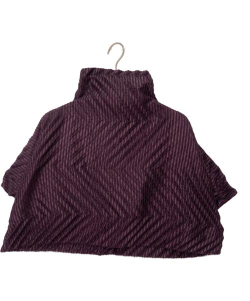 me ISSEY MIYAKE（ミーイッセイ ミヤケ）me ISSEY MIYAKE (ミーイッセイ ミヤケ) プリーツ加工ワイドジャケット パープル サイズ:-の古着・服飾アイテム