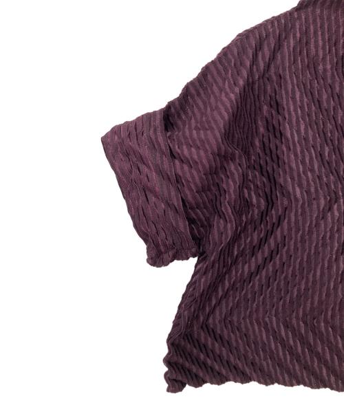 me ISSEY MIYAKE（ミーイッセイ ミヤケ）me ISSEY MIYAKE (ミーイッセイ ミヤケ) プリーツ加工ワイドジャケット パープル サイズ:-の古着・服飾アイテム