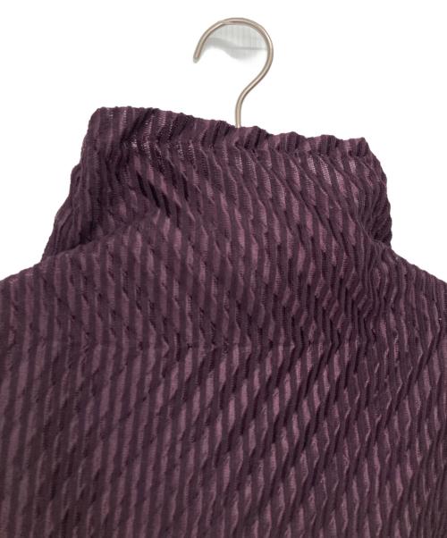 me ISSEY MIYAKE（ミーイッセイ ミヤケ）me ISSEY MIYAKE (ミーイッセイ ミヤケ) プリーツ加工ワイドジャケット パープル サイズ:-の古着・服飾アイテム