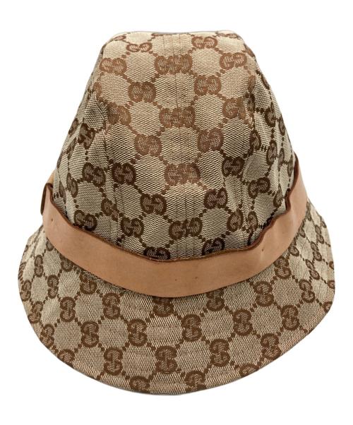 GUCCI（グッチ）GUCCI (グッチ) バケットハット ブラウン サイズ:Mの古着・服飾アイテム