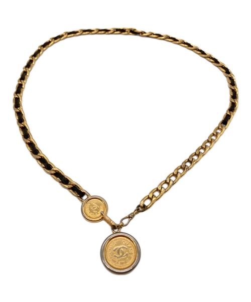 CHANEL（シャネル）CHANEL (シャネル) チェーンベルト ブラック×ゴールドの古着・服飾アイテム