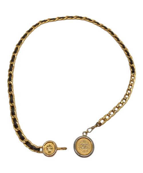 CHANEL（シャネル）CHANEL (シャネル) チェーンベルト ブラック×ゴールドの古着・服飾アイテム