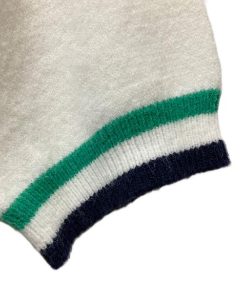 CASABLANCA（カサブランカ）CASABLANCA (カサブランカ) 半袖ニットポロシャツ ホワイト サイズ:2XLの古着・服飾アイテム