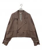 jiedaジエダ）の古着「SHORT TRENCH JACKET」｜ブラウン