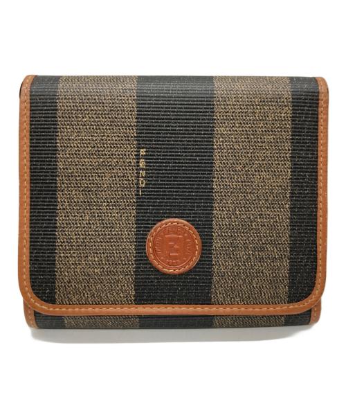 FENDI（フェンディ）FENDI (フェンディ) 3つ折り財布 ブラウンの古着・服飾アイテム