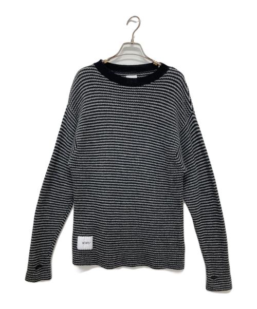 WTAPS（ダブルタップス）WTAPS (ダブルタップス) WAFFLE 02 SWEATER WOOL グレー サイズ:X01の古着・服飾アイテム