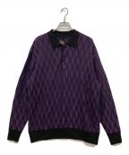 Needlesニードルズ）の古着「ニットポロシャツ」｜パープル