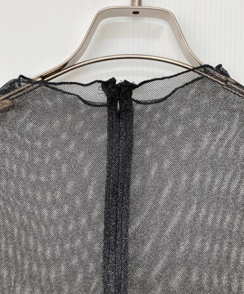 Kaene（カエン）Kaene (カエン) ラメチュールメロウワンピース ブラック サイズ:36の古着・服飾アイテム