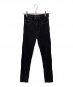 Y. PROJECTワイプロジェクト）の古着「レイヤードスキニーデニムパンツ」｜ブラック