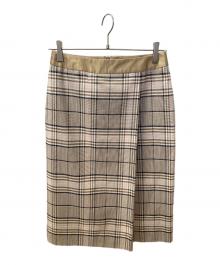 DRAWER（ドゥロワー）の古着「ラップスカート」｜ピンク×ネイビー