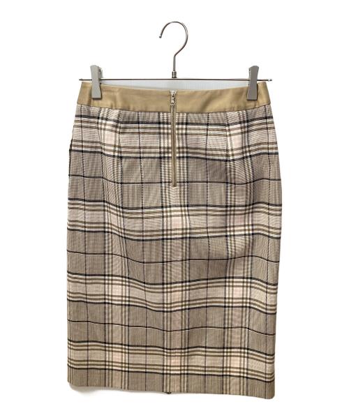 DRAWER（ドゥロワー）DRAWER (ドゥロワー) ラップスカート ピンク×ネイビー サイズ:Sの古着・服飾アイテム