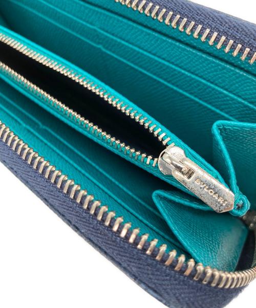 BVLGARI（ブルガリ）BVLGARI (ブルガリ) 長財布 ネイビーの古着・服飾アイテム