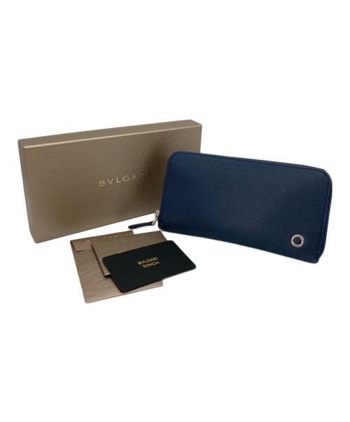 BVLGARI（ブルガリ）BVLGARI (ブルガリ) 長財布 ネイビーの古着・服飾アイテム