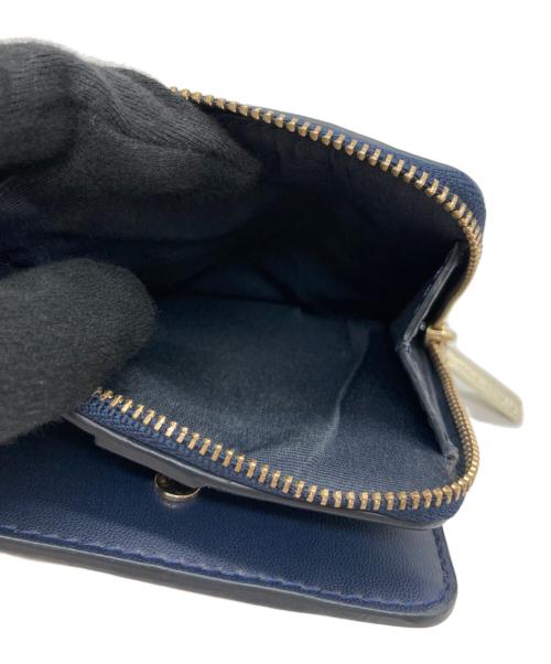 Kate Spade（ケイトスペード）Kate Spade (ケイトスペード) 2つ折り財布 ネイビーの古着・服飾アイテム