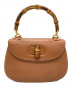 GUCCIグッチ）の古着「ショルダーバッグ　バンブー」｜ブラウン