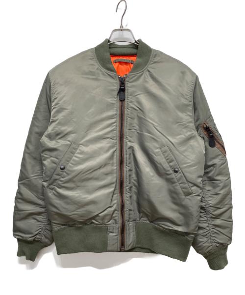 HOUSTON（ヒューストン）HOUSTON (ヒューストン) MA-1ジャケット グリーン サイズ:XLの古着・服飾アイテム