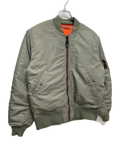 HOUSTON（ヒューストン）HOUSTON (ヒューストン) MA-1ジャケット グリーン サイズ:XLの古着・服飾アイテム